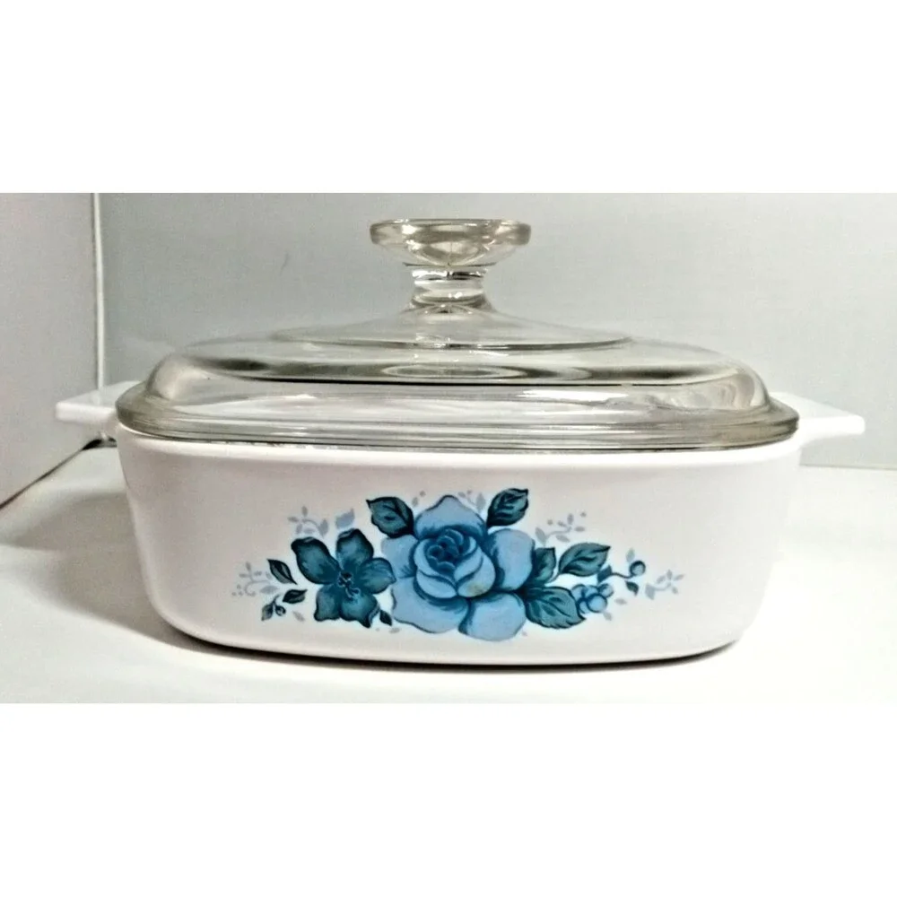 Corelle Corning Blue Velvet 1L QT CASSEROLE A-1-B  11 With Lid USA